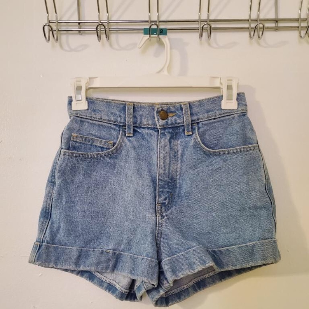 American Apparel, High Waist Denim Shorts.